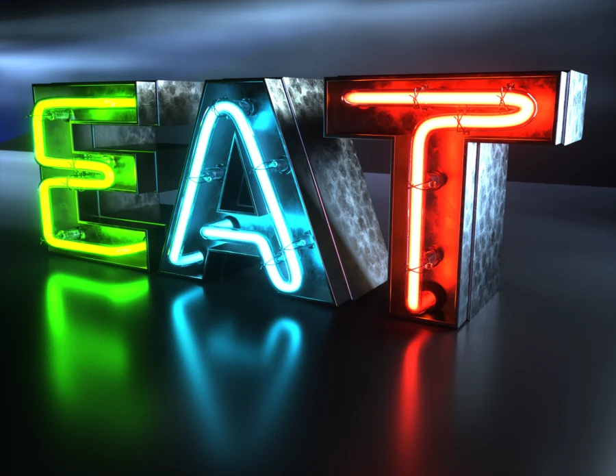 Neon, CGI render