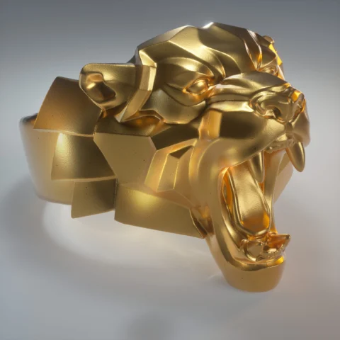 Gold Panther Ring
